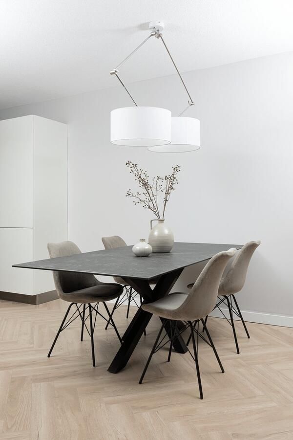 Rebellenclub Bradford Eetkamerstoel Set van 2 Fluweel Bekleding - Foto 2