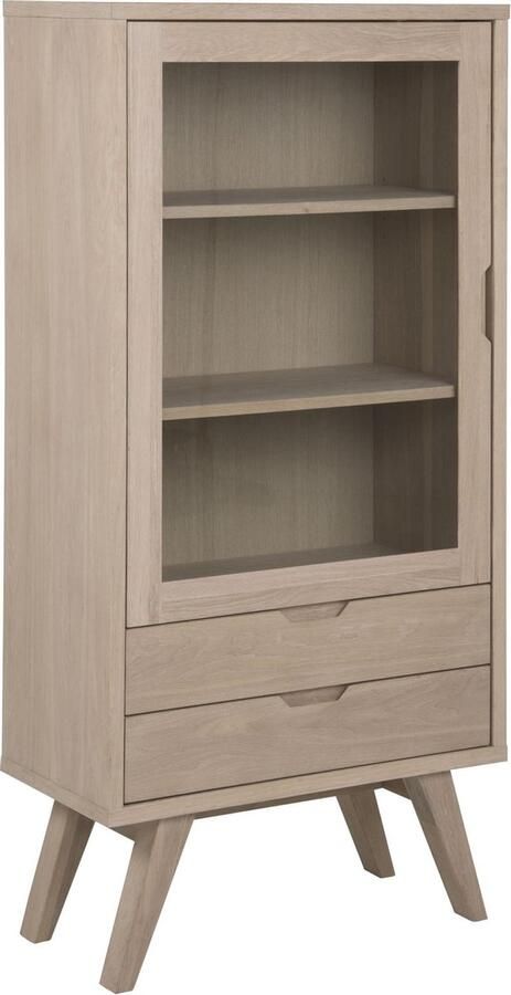 Rebellenclub Mala Vitrinekast met glazen deur Medium Eiken
