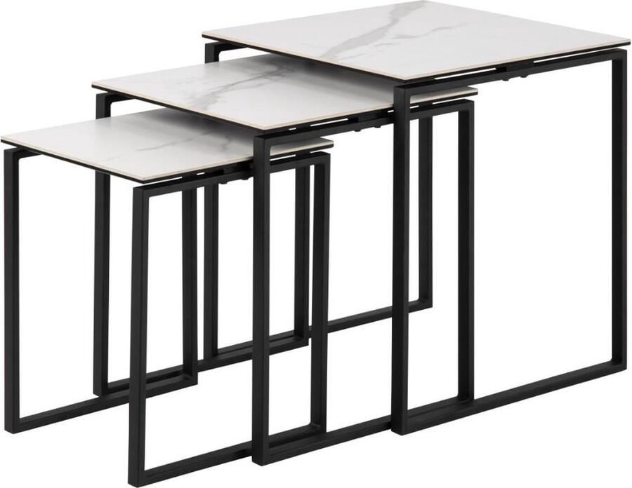 Rebellenclub Muker Salontafel Set 50 x 50 cm Zwart