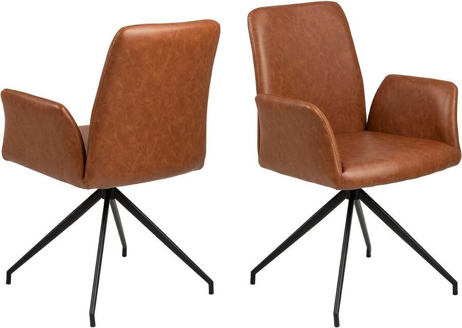 Rebellenclub Naya Eetkamerstoel Bruin Letherlook