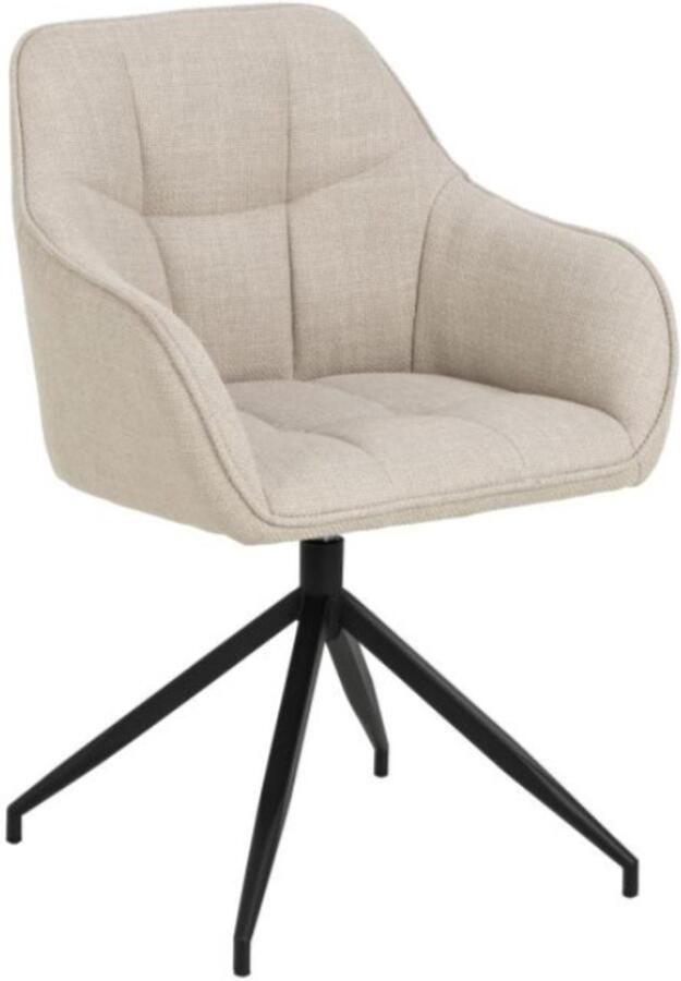 Rebellenclub Nivala Eetkamerstoel Fluwelen Bekleding Draaibaar Mat Zwart Frame - Foto 2