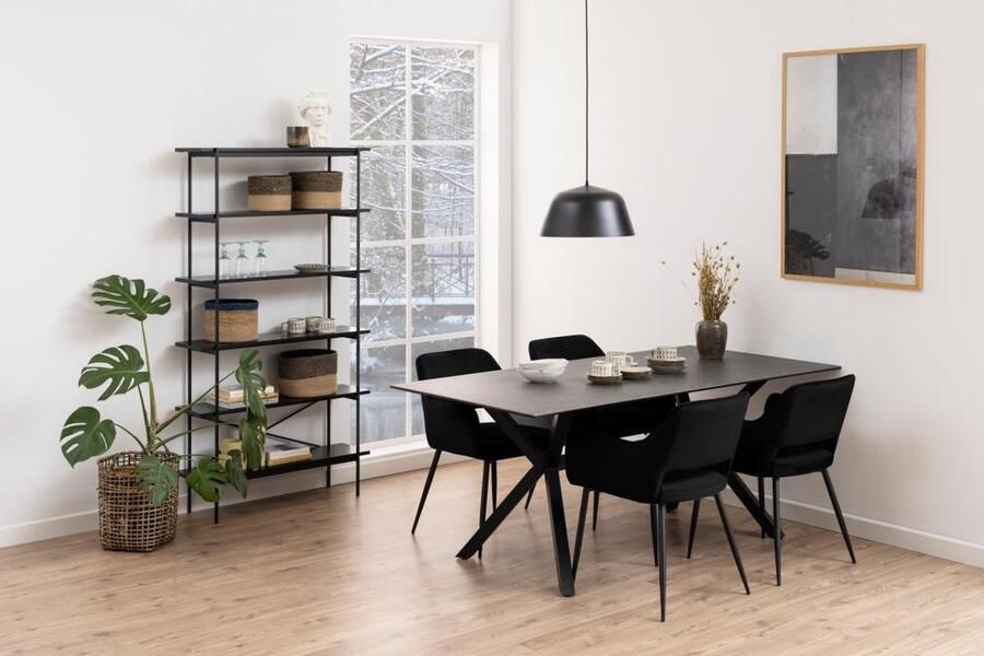 Rebellenclub Sandviken Eetkamerstoel Set van 2 Zwart