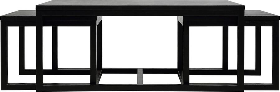 Rebellenclub Tjele Salontafel 120 x 60 cm Zwart