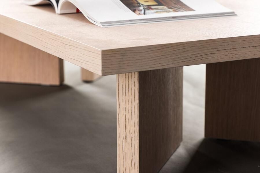 Rebellenclub Vasa Salontafel 140 x 80 cm Licht Eiken