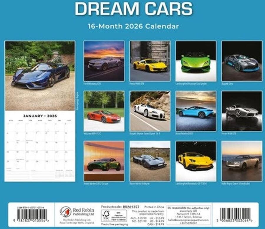 Red Robin Dream Cars Kalender 2026