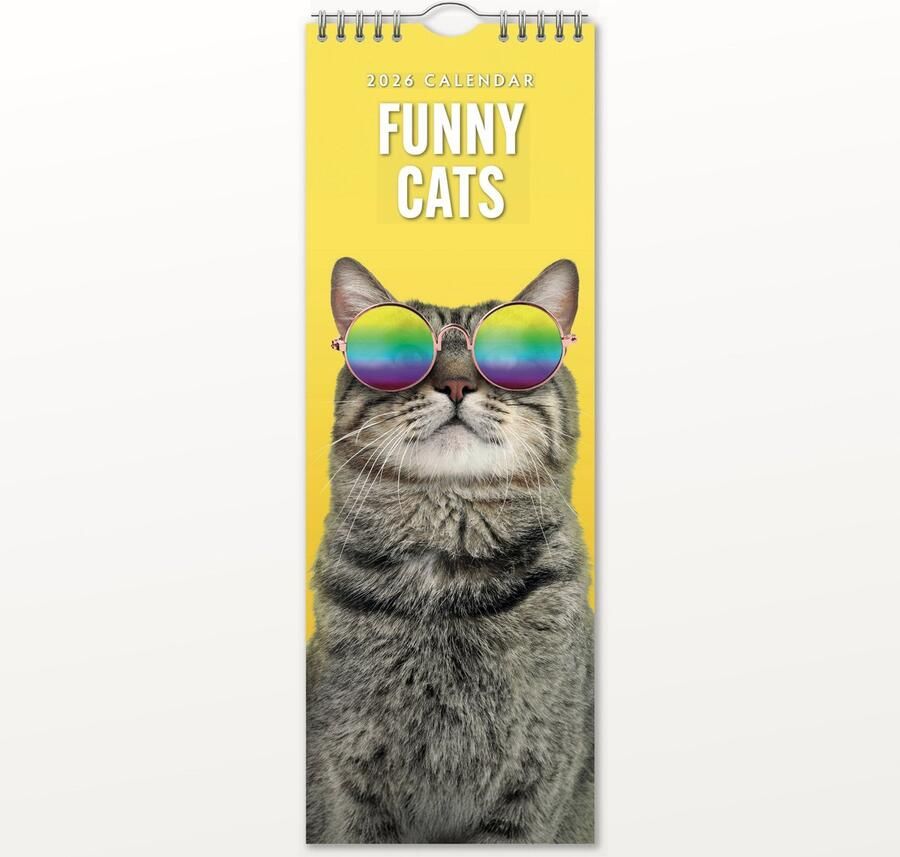 Red Robin Grappige Katten Slimline Kalender 2026