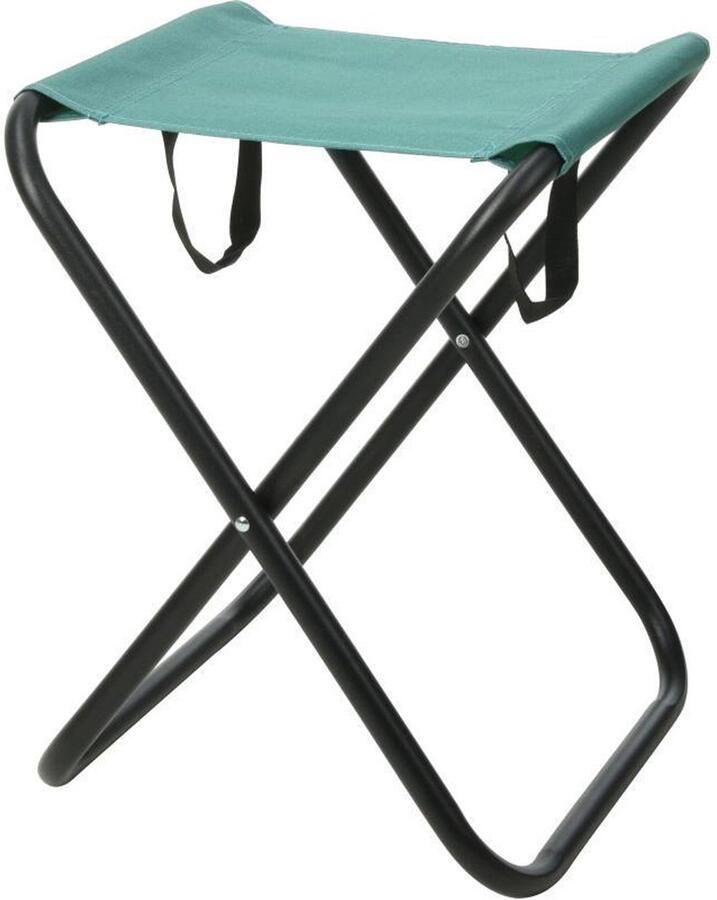 Redcliffs Outdoor Camping outdoor krukje Inklapbaar groen metaal polyester 30 x 60 cm