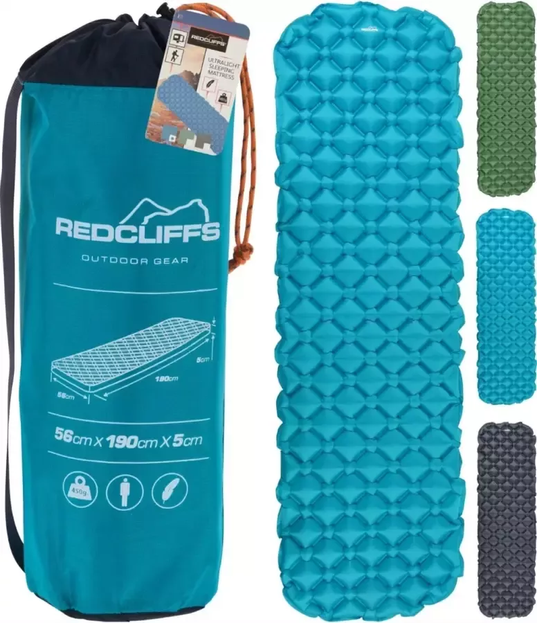 Redcliffs Ultra Light Matras Blauw 190 x 58 x 5 cm Ultra Licht Matras Kamperen Camping Matras