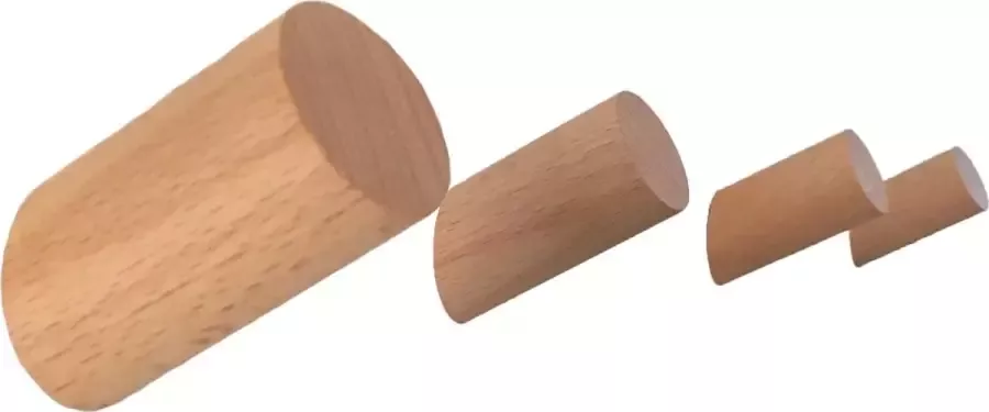 RedDyno Kapstok Haken Hout Beuken Set van 4 Stuks Ophanghaak