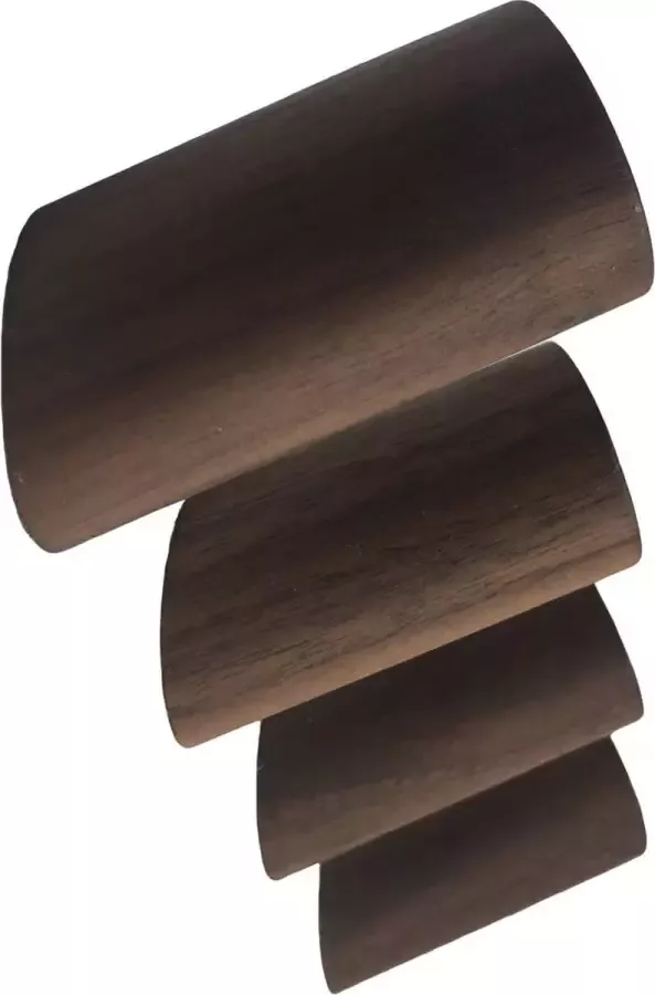 RedDyno Kapstok Haken Hout Walnoot Set van 4 Stuks Ophanghaak