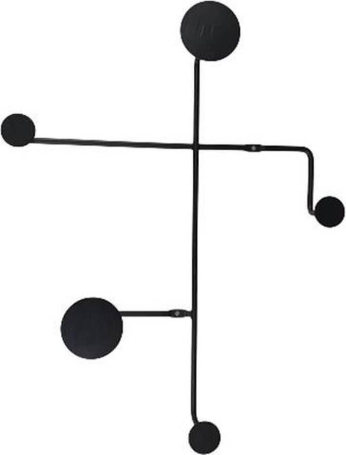 Redhart Industriële kapstok DAMIAN Zwart Metaal 36 x 28 x 6 cm