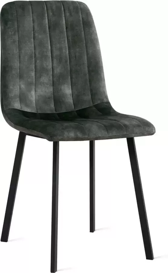 Refurna Eetkamerstoel Minsk Velvet Groen Set van 2