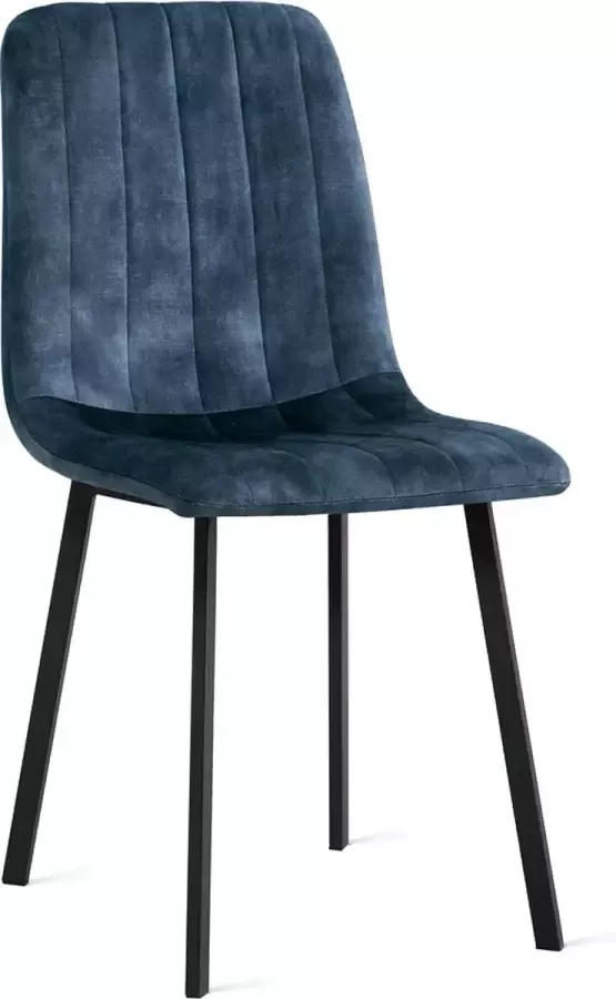 Refurna Eetkamerstoel Minsk Velvet Petrol Set van 2