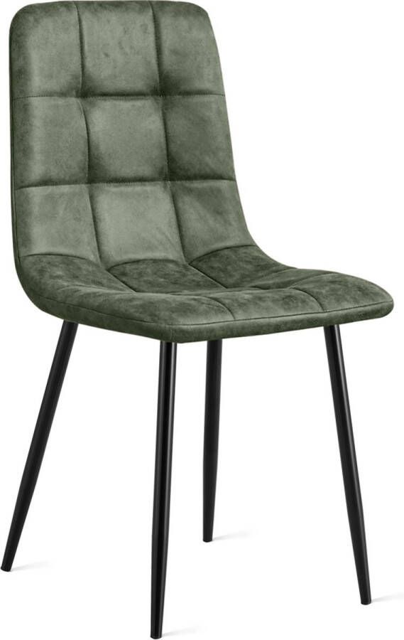 Refurna Eetkamerstoel Yerevan Microleder Army Set van 2