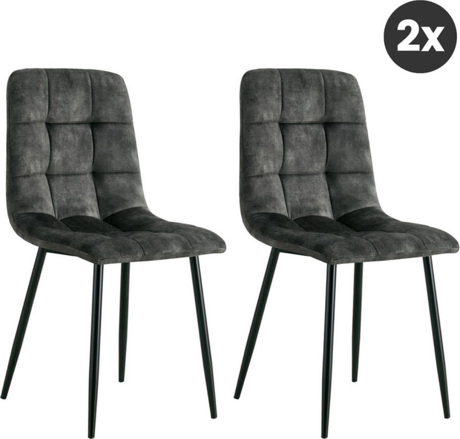 By fonQ Ace Eetkamerstoel Velvet Donkergroen