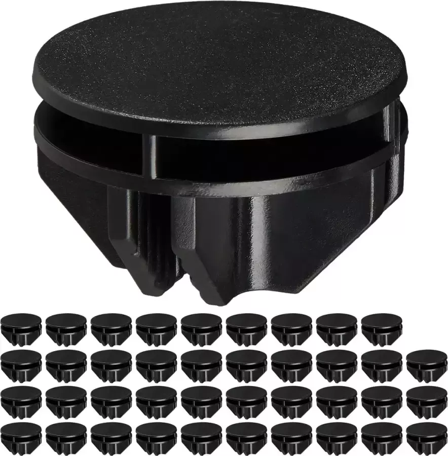 Relaxdays 40x verbindingsstukken kunststof kastsysteem verbinder kastonderdeel zwart