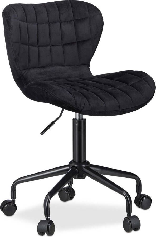Relaxdays bureaustoel directiestoel computerstoel hoogte verstelbaar burostoel zwart