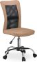 Relaxdays bureaustoel zonder armleuning ergonomische computerstoel verstelbaar stoel bruin - Thumbnail 2