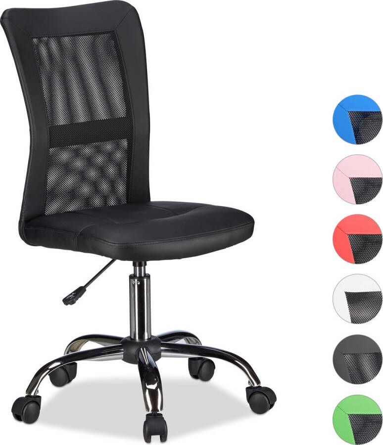 Relaxdays computerstoel ergonomisch bureaustoel directiestoel hoogte verstelbaar zwart