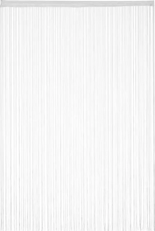 Relaxdays draadgordijn wit deurgordijn 250 cm gordijn van draad roomdivider Pak van 1 145x245cm