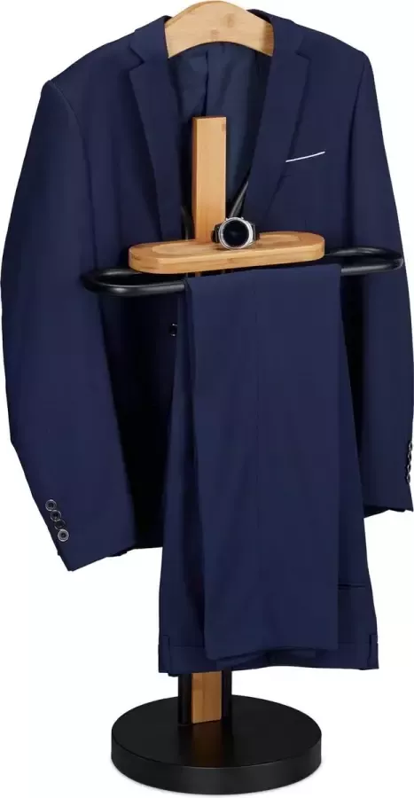 Relaxdays dressboy kledingstandaard kledingrek kleding butler kleding bamboe