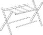 Relaxdays inklapbaar kofferrek hout kofferstandaard bagagerek standaard bagage bruin - Thumbnail 2