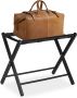 Relaxdays inklapbaar kofferrek hout kofferstandaard bagagerek standaard bagage zwart - Thumbnail 1