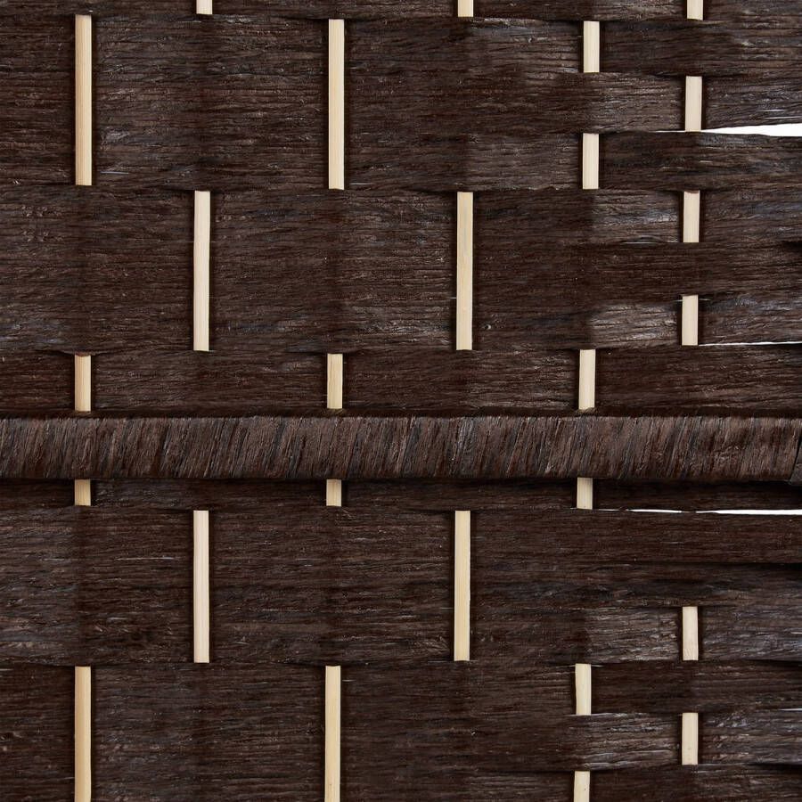 Relaxdays kamerscherm 6 panelen kamerverdeler klapbaar scheidingswand roomdivider bruin