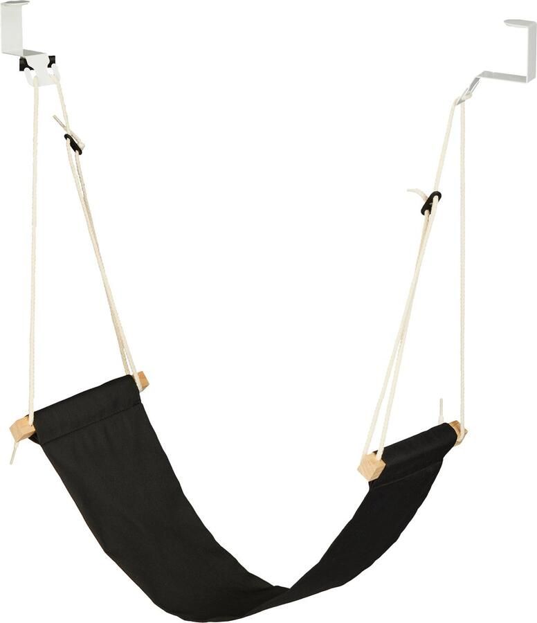 Relaxdays voetenhangmat verstelbare voetensteun bureau beweegbaar voetenbankje kantoor