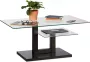 Relaxdays salontafel glas moderne koffietafel huiskamertafel glastafel zwart - Thumbnail 1