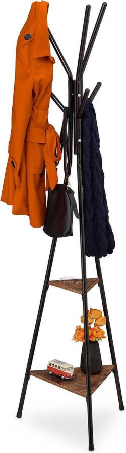 Relaxdays Staande kapstok industrieel garderobe kapstok coat hanger jassenhouder