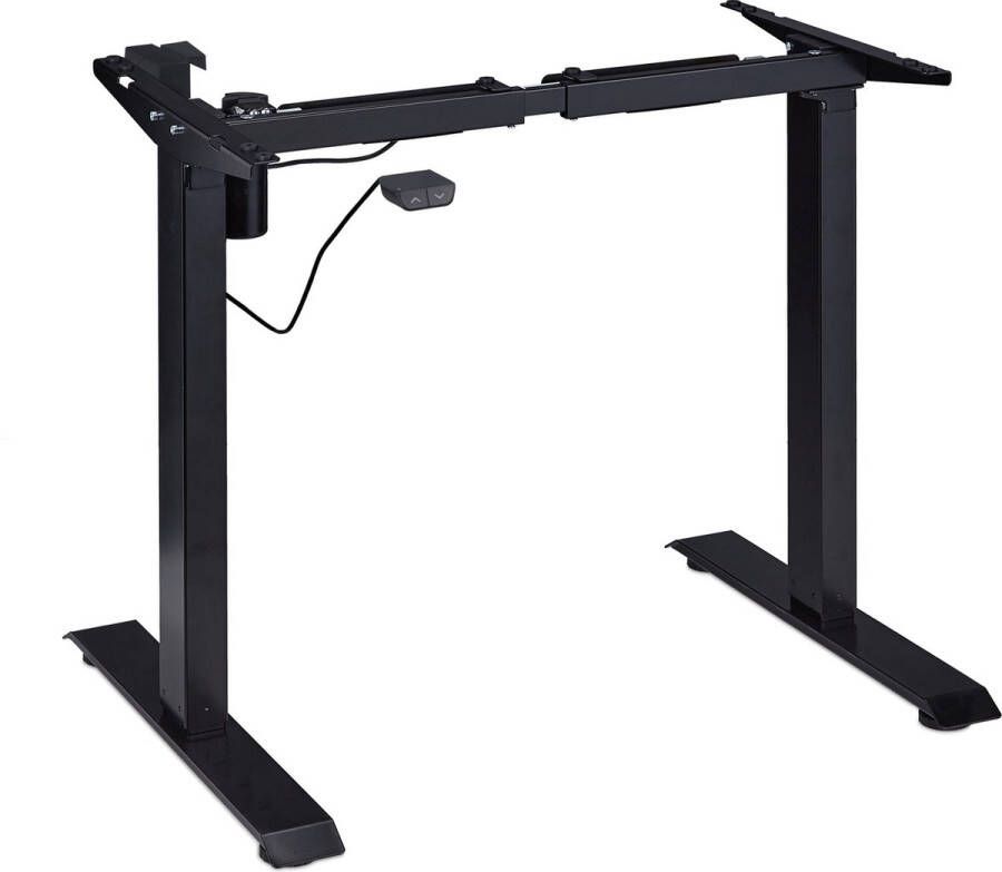 Relaxdays tafelonderstel hoogte verstelbaar tafelframe elektrisch zit-sta bureau frame zwart