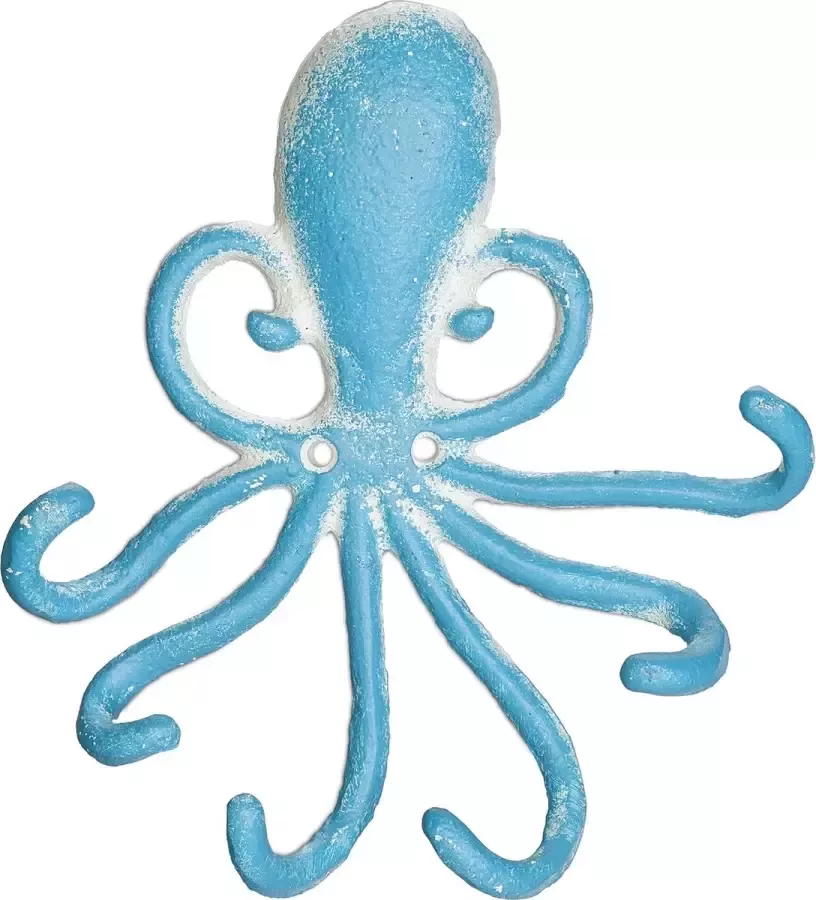 Relaxdays wandhaak octopus kapstokhaak gietijzer antiek sleutelrekje wandkapstok