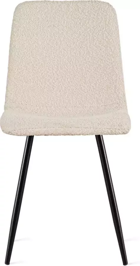 Relaxt Wonen Eetkamerstoel Brasilia Bouclé Taupe Set van 2