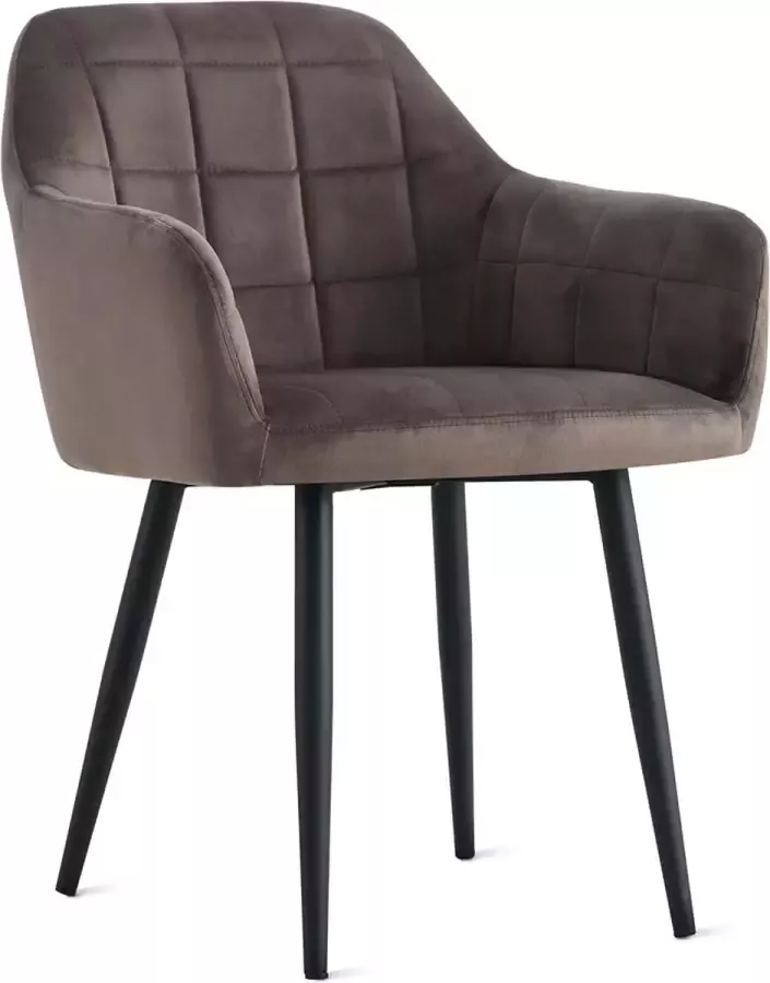 Relaxt Wonen Eetkamerstoel Praia Velvet Antraciet Set van 2