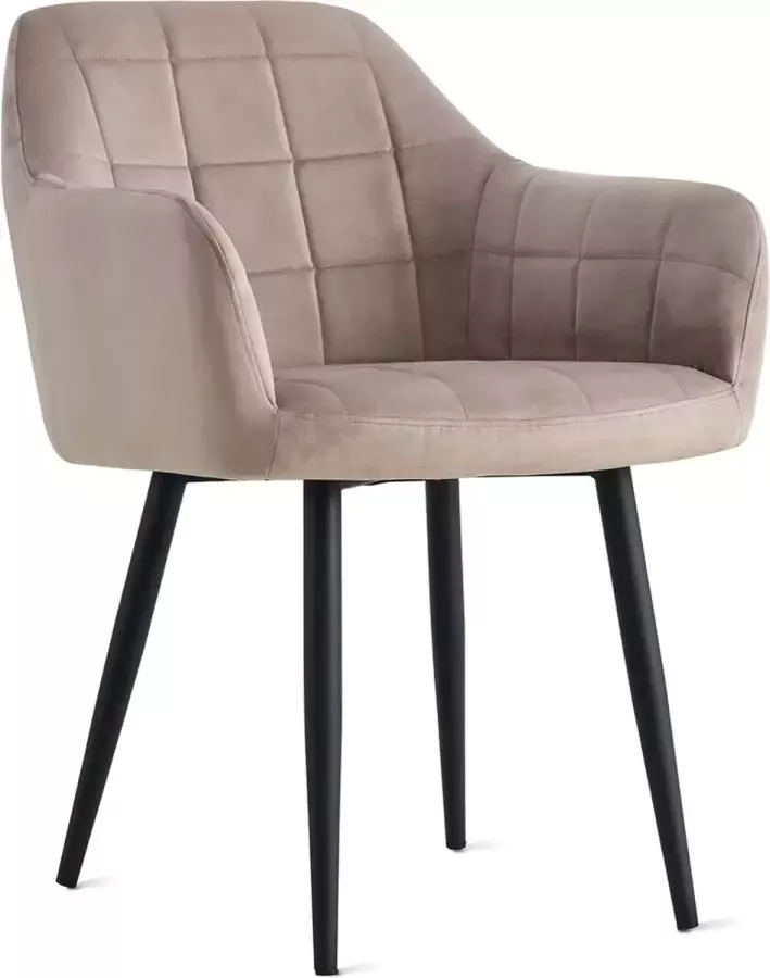 Relaxt Wonen Eetkamerstoel Praia Velvet Kiezelgrijs set van 2