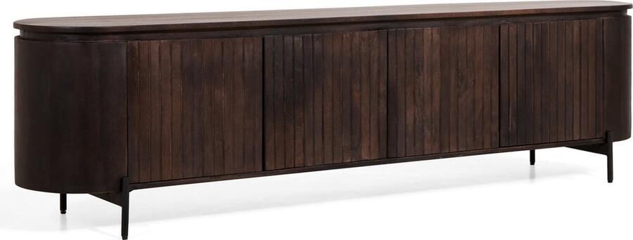 By fonQ Grand Tv-Meubel Donkerbruin Mangohout B 175 cm