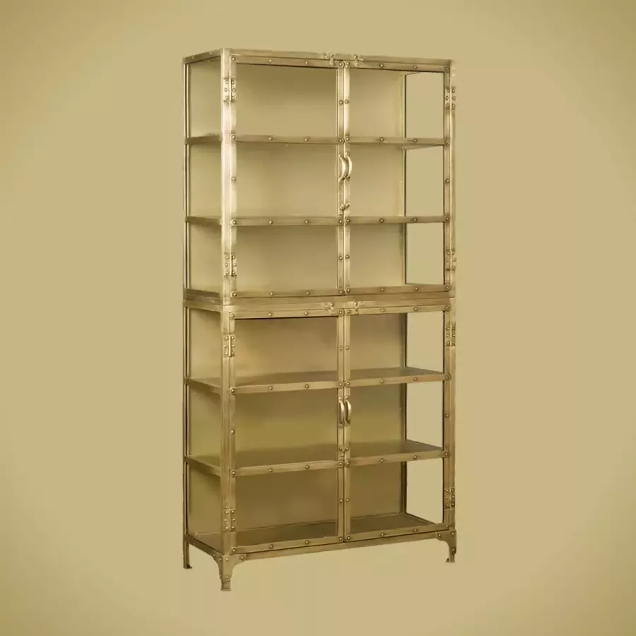 AnLi Style Tower living Brass Glass Cabinet 100x40x200 - Foto 2