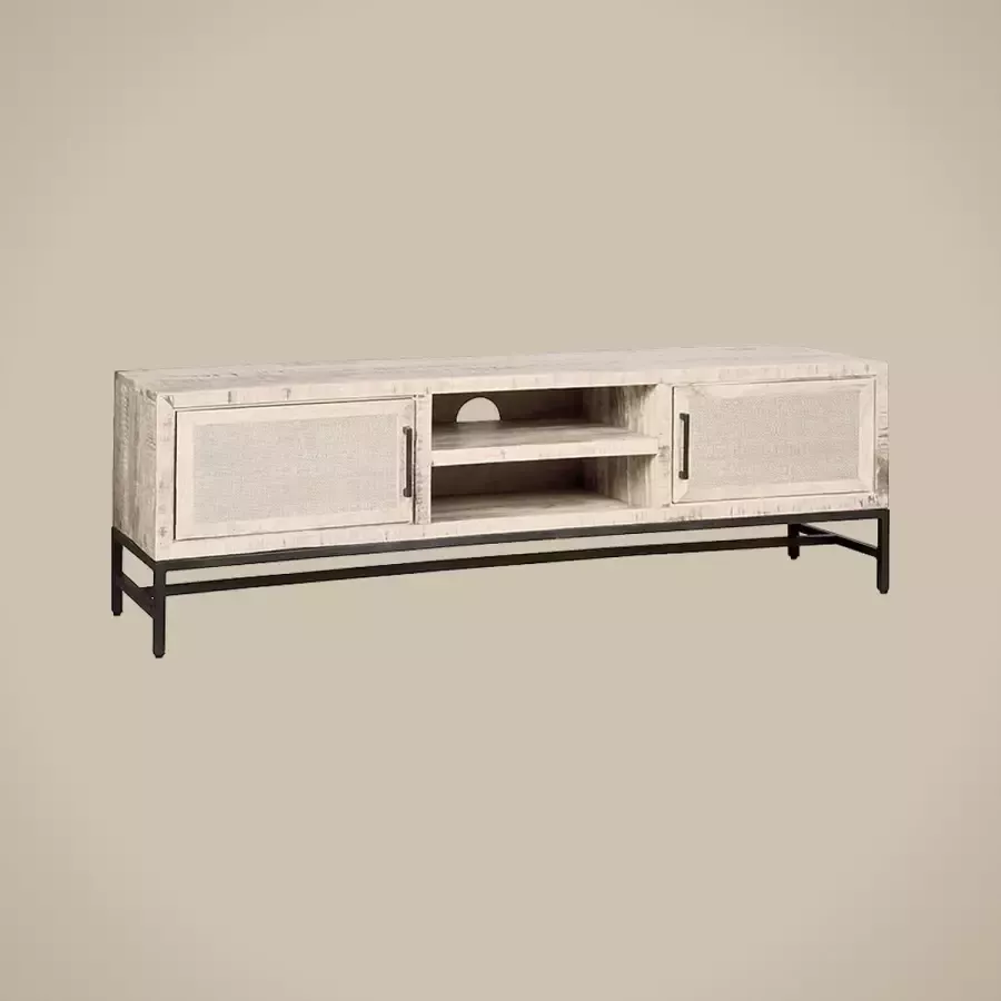AnLi Style Tower living Carini TV stand white 2 drs. 160x40x50 - Foto 2