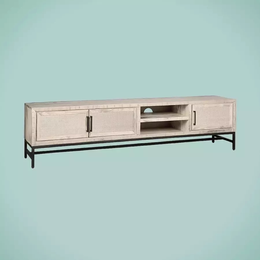 AnLi Style Tower living Carini TV stand white 3 drs. 200x40x50 - Foto 2
