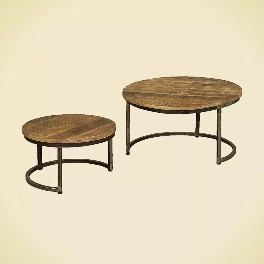 AnLi Style Tower living Set of 2 round coffeetables - Foto 2