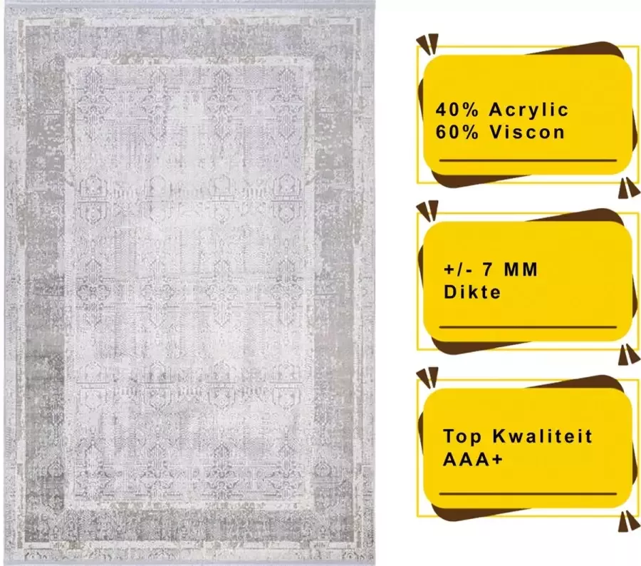 Resital Beverly Moderne Vloerkleed Beige Tapijt Carpet Top Kwaliteit Nieuwe Collectie 160x230cm
