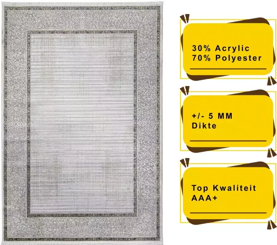 Resital Lucca Moderne Vloerkleed Beige Tapijt Carpet Top Kwaliteit Nieuwe Collectie 160x230cm