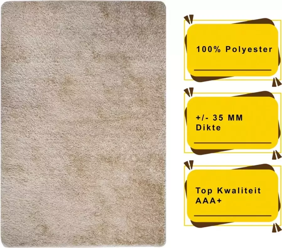 Resital Natty Moderne Vloerkleed Beige Tapijt Carpet Top Kwaliteit Nieuwe Collectie 160x230cm