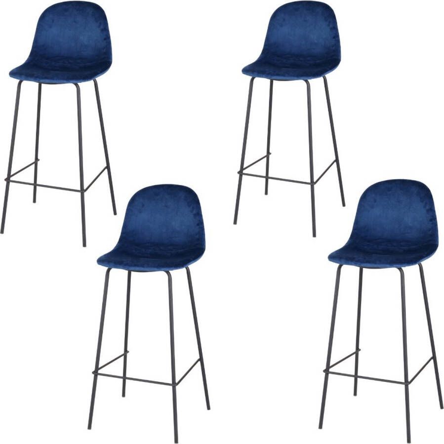 RETAIL TEAM NV Barstoel Blauw 104 x 44 x 42 cm