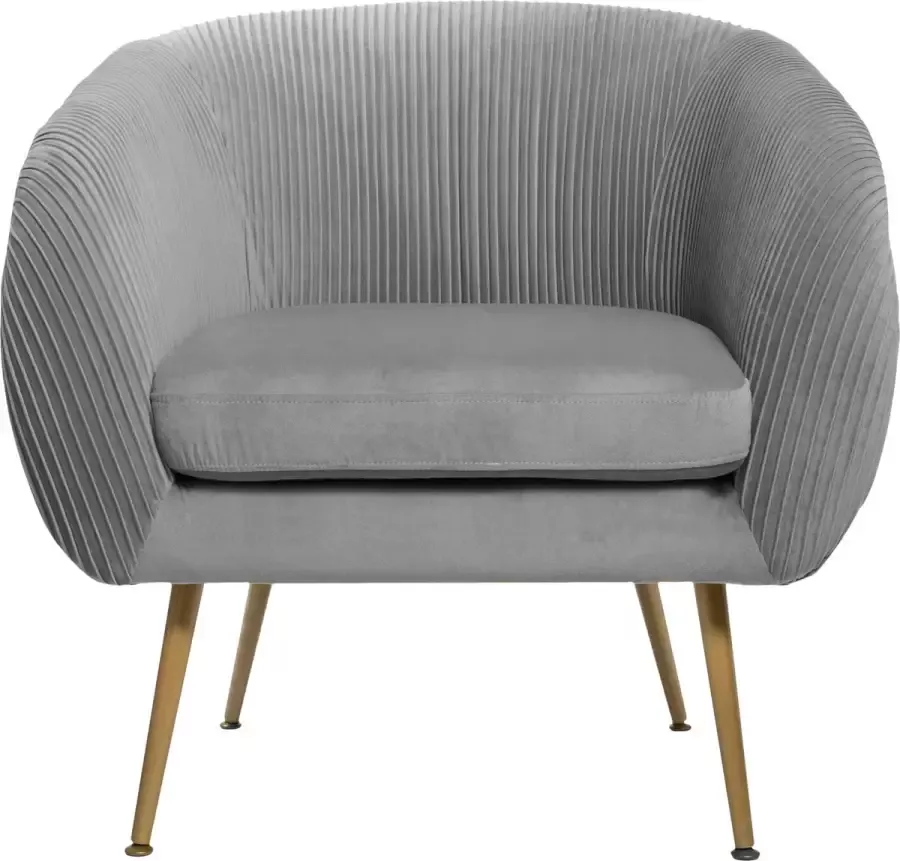 Retail Team Fauteuil Armleuning Velours Grijs