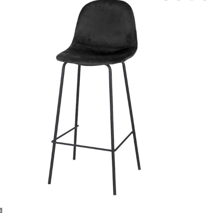 Retail Team Barstoel Zwart 104 x 44 x 42 cm Set van 4