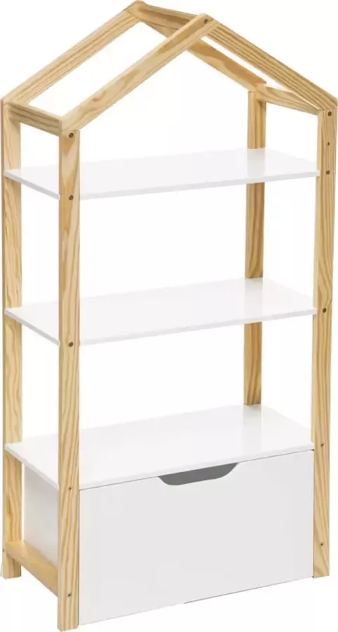 Retail Team Thuis Bibliotheek Wit Hout 60 x 30 x 120.5 cm