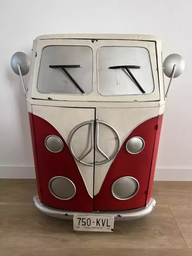 Retroo.nl Uniek dressoir Kast in Retro Bus T1-Look Metaal - Foto 2