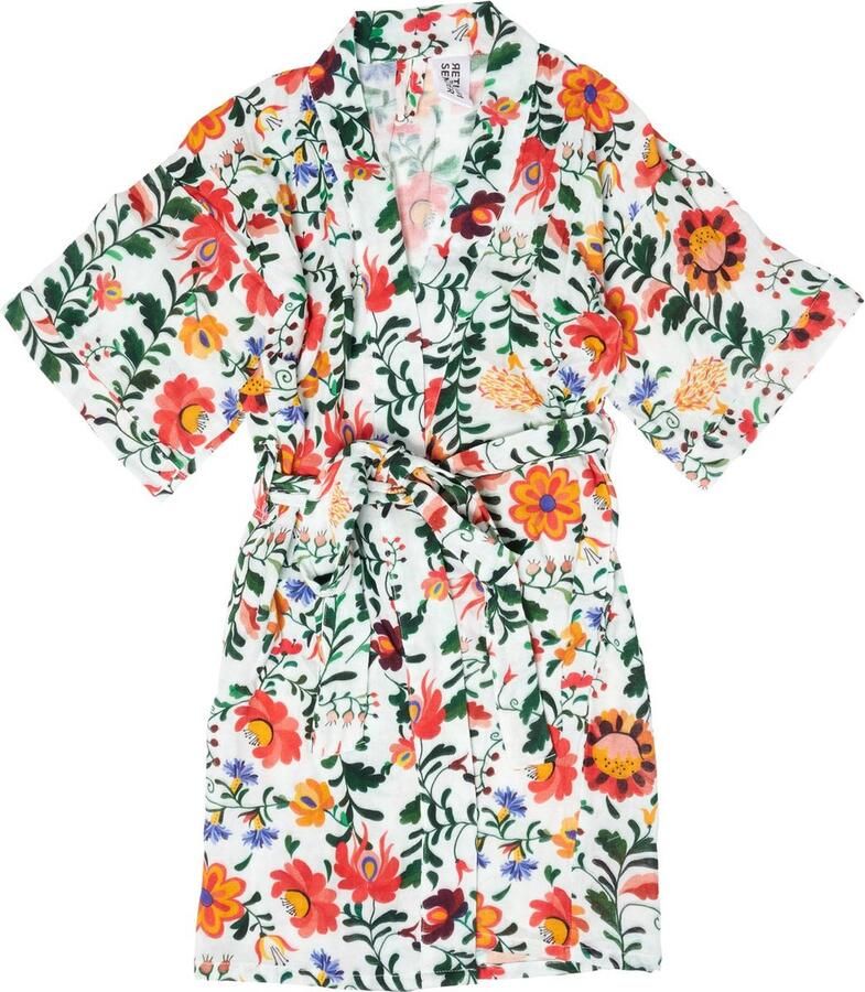 Return to Sender Kimono 6 9 jr Bed of flowers geprinte katoen mousseline kimono voor kinderen